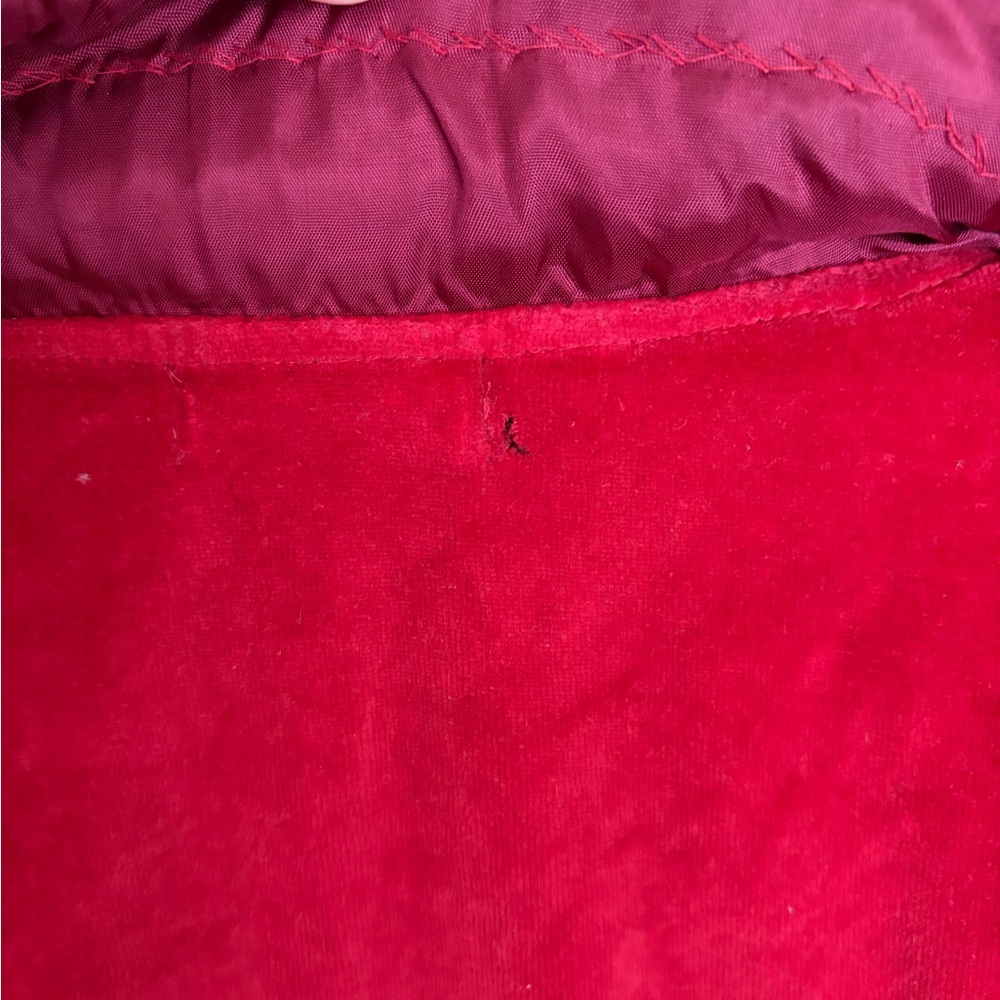 Vintage super rare 90s/00s y2k Baby Phat red velour fur trim top - Picture 5 of 6